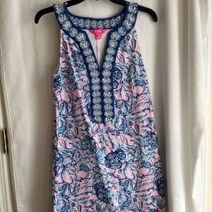 Lilly Pulitzer Blue and Pink Halter Sundress